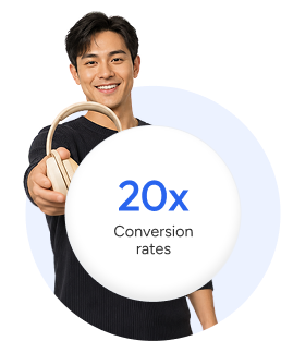 20x Conversion rates